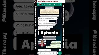 Aphonia Voice Problem Solve in 1day  How to cure Aphonia vocalfold [upl. by Maro410]