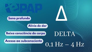 🧠 Ondas Binaurais Delta  Δ  01Hz  4Hz Sono profundo Alívio de dor Acesso ao subconsciente [upl. by Vicki]