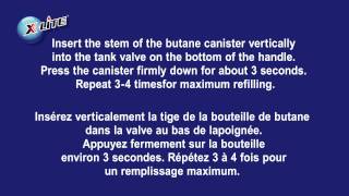 Xlite Canada Lighter refilling instructions bilingual [upl. by Anniala]