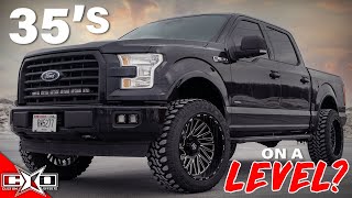 Fitting 35quot Radar Tires on a LEVELED Ford F150 with 22x12s [upl. by Nylareg]