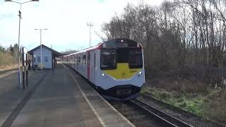 Bidston Railway Station 230008 TFW departs P2 on 2J62 on the 24th February 2024 [upl. by Ecargyram722]