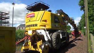 rail machine working the Boness railway [upl. by Aicssej]