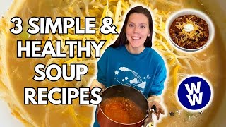 3 SIMPLE amp HEALTHY SOUP RECIPES  With WeightWatchers Points  Delicata Chili amp Potato Soup [upl. by Ecirtam]