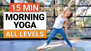 15 Min Morning Yoga  Full Body Yoga Flow For All Levels [upl. by Treacy112]