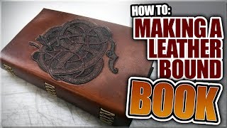 How to EASILY make a Leather Bound Book [upl. by Zilber410]