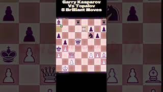 Garry Kasparov VS Topalov 5 Briliant Moves [upl. by Ellinet]