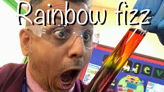 RAINBOW FIZZ The reaction between ethanoic acid and sodium carbonate [upl. by Selrahcnhoj]