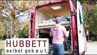 Hubbettgestell selbst gebaut  Camper Van mit Motorradgarage  Vanlife Hubbett [upl. by Notreb]