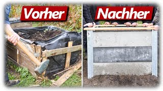 Altes Hochbeet Abriss Neues Hochbeet aufbauen und befüllen im Gemüsegarten [upl. by Alejoa]