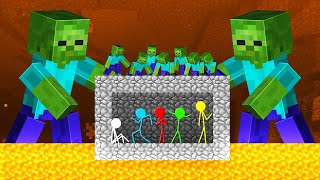 Stickman VS Minecraft Mutant Zombie Apocalypse  AVM Shorts Animation [upl. by Eseyt]