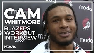 Cam Whitmore Blazers workout interview I can definitely live in Portland [upl. by Yrret]