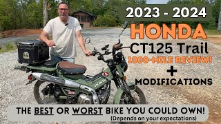 2023 2024 Honda CT125 Trail 1000 mile review and modifications [upl. by Biron]