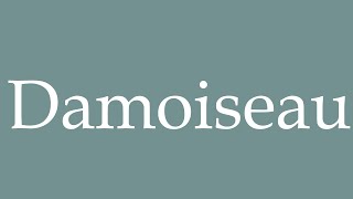 How to Pronounce Damoiseau Correctly in French [upl. by Quickel]