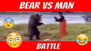 😵😱😅 Bear Fights Man Commercial  Bear Attacks Man Vine [upl. by Llireva]