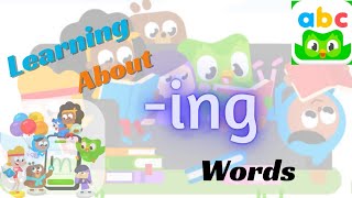 getting literate with Duolingo abc learning ing words through story learning english easy [upl. by Snowman]