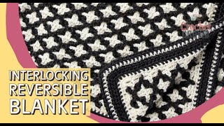 Interlocking Reversible Geometric Crochet Blanket [upl. by Nosned996]