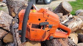 WILL IT RUN PORTED HUSQVARNA 394XP CHAINSAW FIRST START [upl. by Desdamonna]