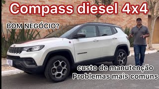 COMPASS DIESEL usado 4x4 custo de manutenção e problemas comuns 20 Multijet e câmbio AT9 [upl. by Earaj]