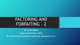 Factoring and Forfaiting  Financial Services  Indian Finanial System PART 2 [upl. by Samot]