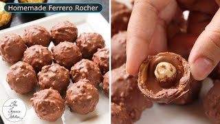 Ferrero Rocher Style Chocolate At Home  Center Filled Chocolate Bomb  The Terrace Kitchen [upl. by Berte505]