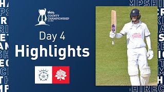 Gubbins Hits Twin Fifties  Hampshire v Lancashire  Vitality CC Day Four Highlights [upl. by Aicercal]