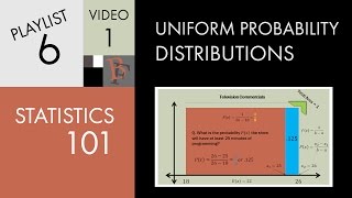 Statistics 101 Uniform Probability Distributions [upl. by Leonhard]