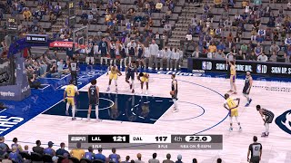 NBA 2K25 Gameday Mode  LAKERS vs MAVERICKS FULL GAME HIGHLIGHTS [upl. by Nadeen]