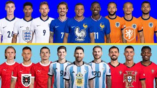 France Netherlands England vs Portugal Austria Argentina  Mbappe Ronaldo Kane Messi Palmer [upl. by Neelsaj]