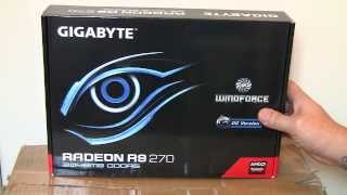 Gigabyte R9 270 WinForce OC Edition unboxing [upl. by Romanas50]