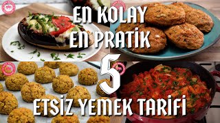 Ekonomik ve Lezzetli Etsiz Yemek Tarifleri😍 Parmak Yedirten En Kolay Çok Pratik 5 Enfes Yemek Tarifi [upl. by Lamrouex]