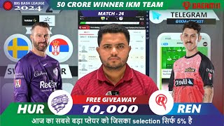 REN vs HUR Dream11 REN vs HUR Melbourne Renegades vs Hobart T20 Match Dream11 Prediction Today [upl. by Bobbye582]