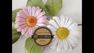 Quilling Daisies  Daisy Margeriten flower tutorial [upl. by Fradin]