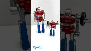 Gobots CyKill Super and 600 versions 80stoys gobots robomachine challengeofthegobots cykill [upl. by Reifnnej]