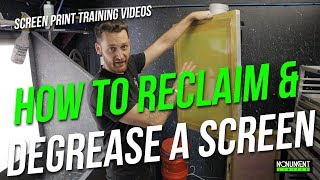 Tips for Reclaiming and Degreasing Screen Printing Frames  How To Screen Print [upl. by Korry]