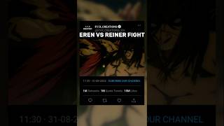 EREN VS REINER FIGHT S4youtubeshorts virlalshort trendingshort aot animeattackontitan music [upl. by Serafina]