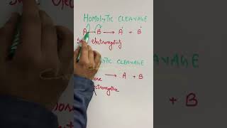 Homolytic and Heterolytic fissions  shortsNeet [upl. by Cassie]