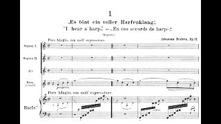 Johannes Brahms  Vier Gesänge Op 17 for Female Choir Horns and Harp 1860 [upl. by Sperling]