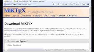 MikTex Basic install plus create a simple LaTeX document with TexWorks [upl. by Prentiss920]