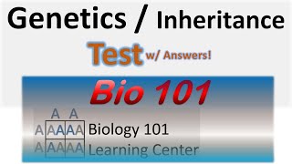 Genetics Quiz  Bio 101 Review Test  Biology Heredity  Biology Heterozygous Homozygous [upl. by Joell]