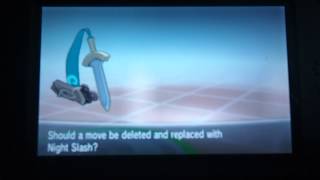 Pokemon X Honedge Evolving into Doublade [upl. by Botsford]