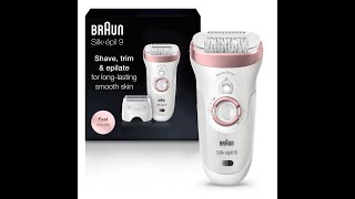 Epilator for Wome Braun Epilator Silk épil 9 9 720 Hair Removal Device 3 in 1 Epilate Shave or Tr [upl. by Hoem103]