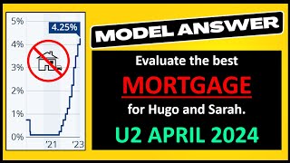 MODEL ANSWER Evaluate MORTGAGES for HUGO and SARAH ✅ U2 CS1 APRIL 2024  LIBF Financial Studies [upl. by Yesdnil111]