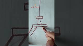 Easy Eiffel tower drawing easyarttips [upl. by Bender]