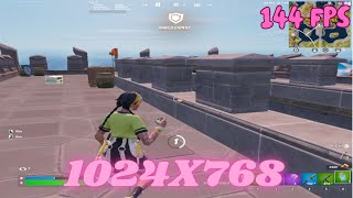 1024x768 Stretched Resolutions In Fortnite Chapter 4  120FPS LOW END PC [upl. by Schwing]