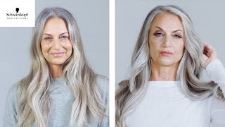 BLONDME Lowlights for Graying Hair  Generational Blonde Tutorial  Schwarzkopf Professional USA [upl. by Sanfourd521]