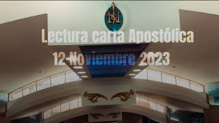 Lectura de Carta Apostólica 12 de Noviembre 2023 🇲🇽 [upl. by Marte374]