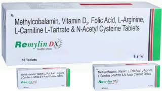 Remylin DX Tablet Methylcobalamin Vitamin D Folic Acid LArginine LCarnitine LTartrate Tablets [upl. by Alithea]