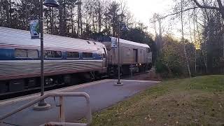 102624Amtraks Downeaster approaches Wells ME train station heading to Portland and Brunswick ME [upl. by Delle955]