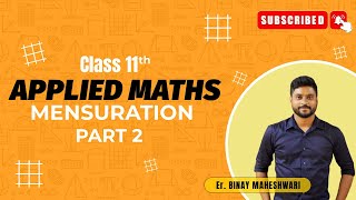 Class 11 Applied MathsMensurationML AggarwalLecture 2binaymaheshwari2808 [upl. by Beale]