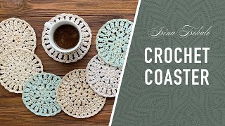 Crochet COASTER ☕️ ПІДСТАВКА гачком [upl. by Nyliahs350]